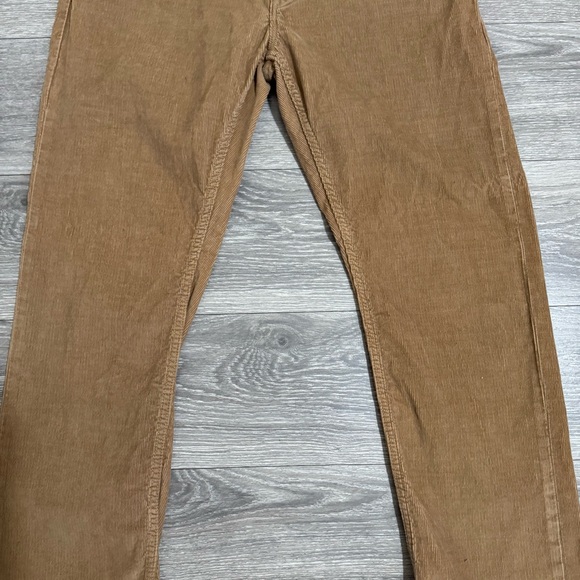 Banana Republic Men Khaki Corduroy 100% Pima Cotton  Straight Leg Pants Sz 36x34 - Picture 4 of 16